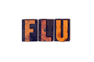 Flu Concept Isolated Letterpress Type