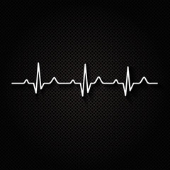 Vector Illustration heart rhythm ekg .