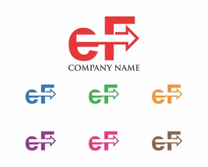 EF Letter Arrow Logo