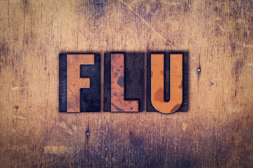 Flu Concept Wooden Letterpress Type