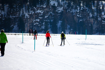 Cross Country Ski Tracks in Engadin