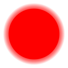 Red sun on white background