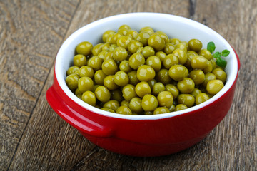 Canned green peas