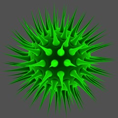 Virus under microscope; swine flu; bird flu; epidemic