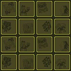 Seamless pattern with Peruvian Indians art and ethnic ornaments for your design