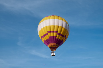 colorful hot balloon in blue sky