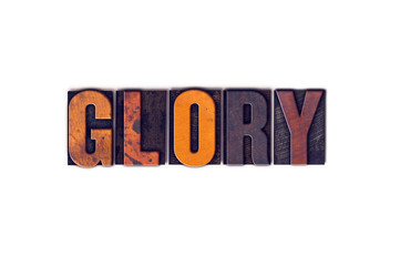 Glory Concept Isolated Letterpress Type