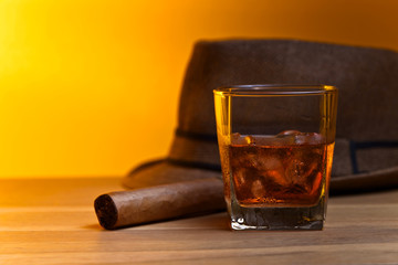 whiskey and cigar