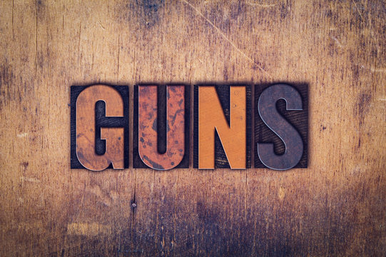 Guns Concept Wooden Letterpress Type