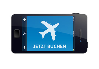 Obraz premium Jetzt buchen - Smartphone