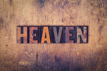 Heaven Concept Wooden Letterpress Type
