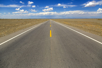 Road in Gansu province, China
