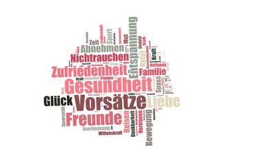 Vorsätze zum Jahreswechsel, rot