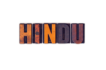 Hindu Concept Isolated Letterpress Type