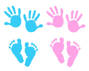 Baby foot prints with heart baby shower greeting card