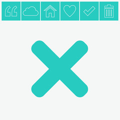 Obraz premium Remove, delete, x icon.