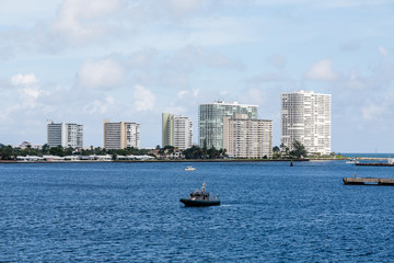 Five Condo Towers and Sheriffs Boat