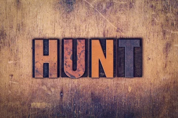 Poster Hunt Concept Wooden Letterpress Type © enterlinedesign