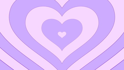 Hearts coming out - purple