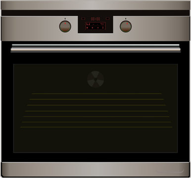 Electric oven. Vector