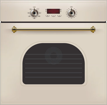 Electric oven. Vector