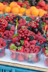 Mixed berry in street market