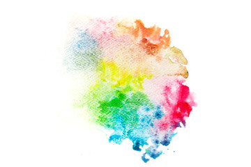 Colorful watercolor paint on white canvas. Super high resolution and quality.