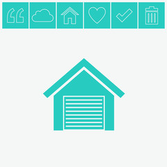 Garage vector icon.