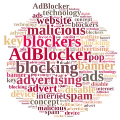Word cloud on ad blockers.