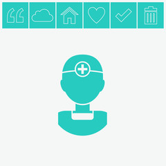Doctor vector icon.