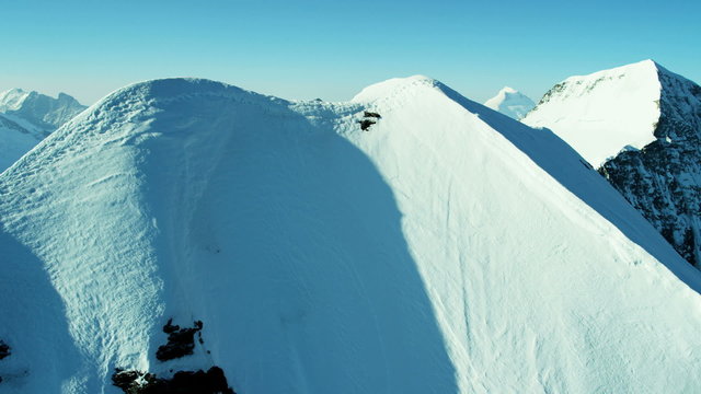 Aerial Eiger Switzerland Rock climbing mountaineering snow 