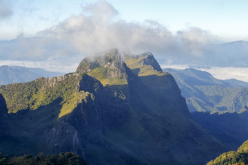 sunset over the mountains (Doi Luang Chiang Dao , Chiang Mai ,Thailand)