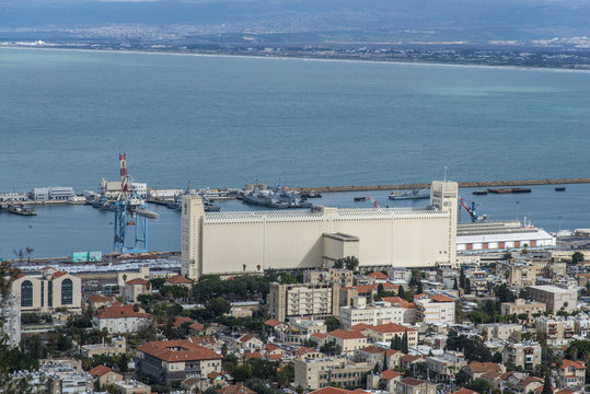 View of Haifa harbor