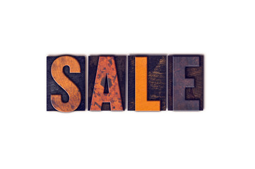 Sale Concept Isolated Letterpress Type
