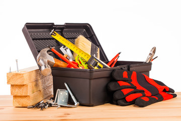 wood mounting tools on table