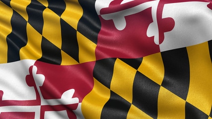 US state flag of Maryland - obrazy, fototapety, plakaty