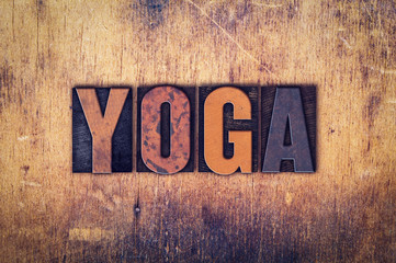 Yoga Concept Wooden Letterpress Type