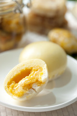 Chinese traditional dim sum—cream custard bun