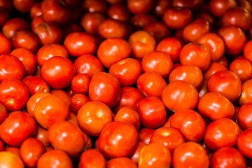Close up view of fresh tomatoes 