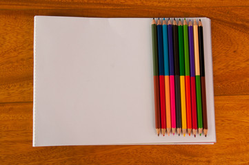 color pencil and white paper