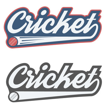Vintage cricket label and badge