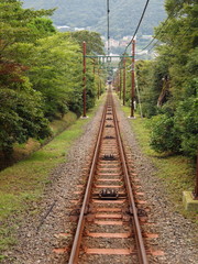 Fototapeta premium 線路は続くよ