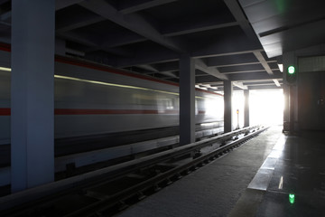 View Of The Subway Train Tracks