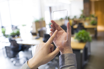 IT worker developing smart phone