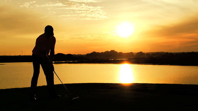 Golfer Caucasian Male Golf Sport Corporate Competition Sunrise Profession Travel