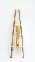Fototapeta na wymiar Hanging bamboo basket .