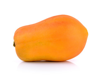 Papaya fruit on a white background