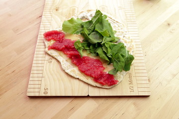 Piadina col salsiccia di bra