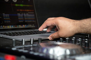 DJ on computer