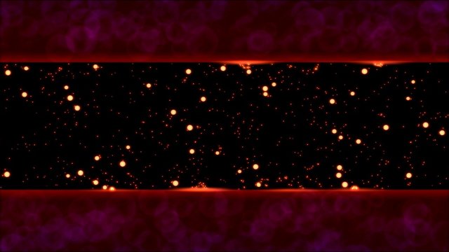 Abstract Bouncing Stars and Lights Animation - Loop Red